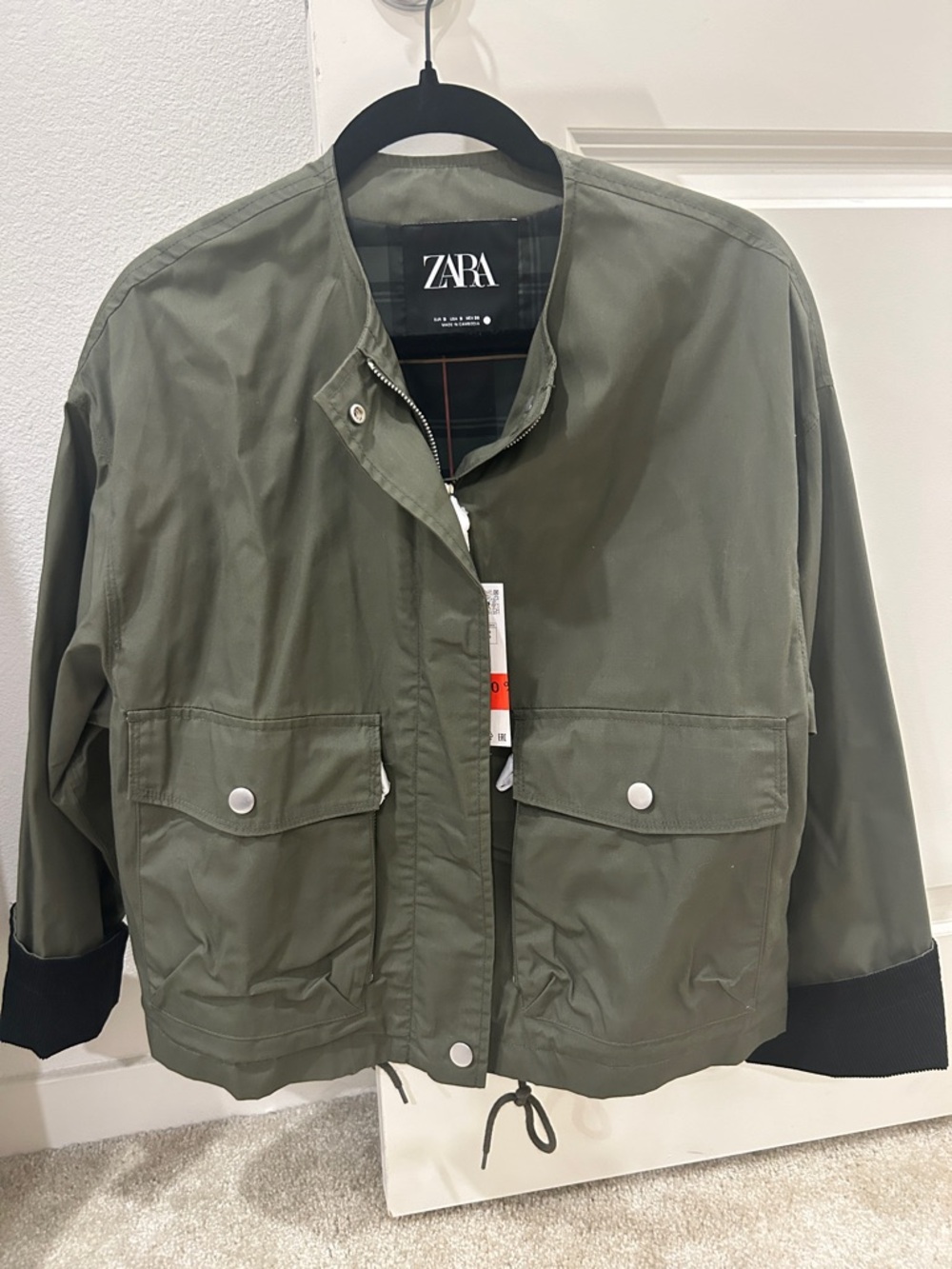 ZARA Olive Green Utility Jacket